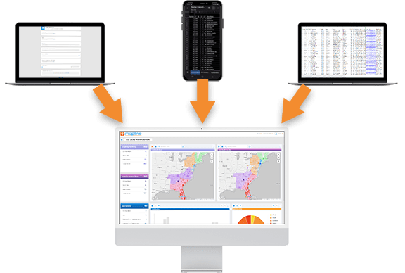 Driver dashboard showing delivery KPIs