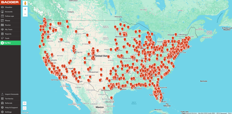 Screenshot of Badger Maps
