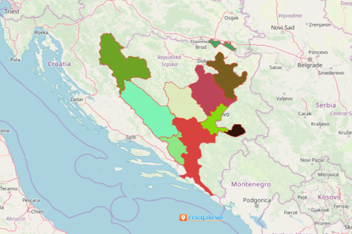 Use Mapline's Territory Mapping Software to Get The Most Out of Bosnia and Herzegovina Map