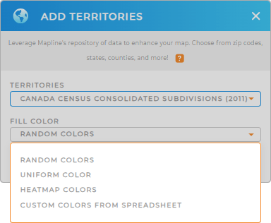 Color Styles for Canada Consolidated Subdivisions