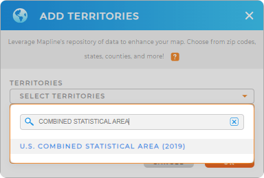 Adding U.S. Combined Statistical Area
