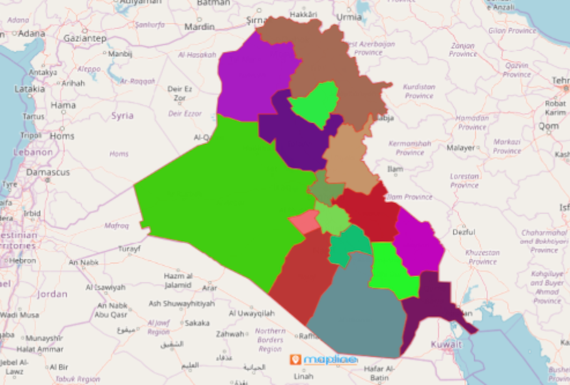 Use Mapline's Territory Mapping Software to Create a Map of Iraq