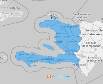 Haiti Department map