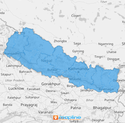 Nepal zones map