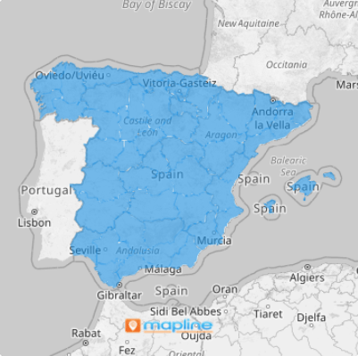 Spain Provinces map
