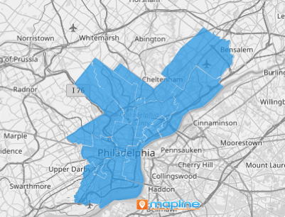 Map of Philadelphia Council Wards