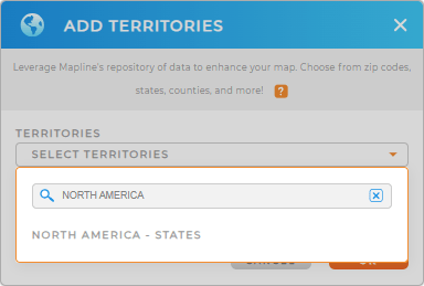 Add North America States to your map in Mapline