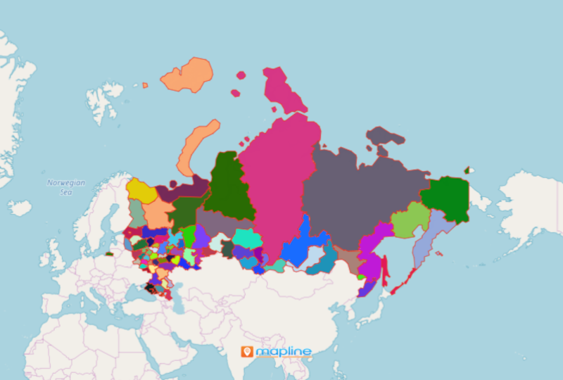 Use Mapline's Territory Mapping Software to Create a Map of Russia