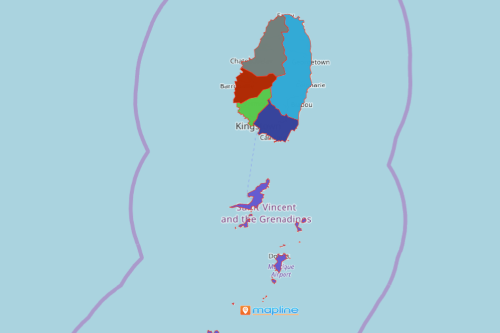 Analyze Saint Vincent and the Grenadines Map Using Mapline's Territory Mapping Software