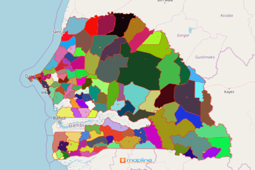 Create Senegal Map Using Mapline's Territory Mapping Software