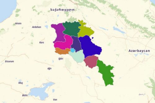 Use Mapline's Territory Mapping Software to Create an Armenia Province Map