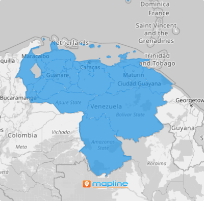 Map of Venezeuela States