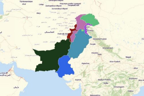 Map of Pakistan Provinces and Territories