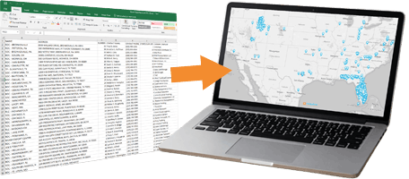Create a map from a spreadsheet: Tools that work