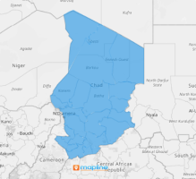 Map of Chad regions