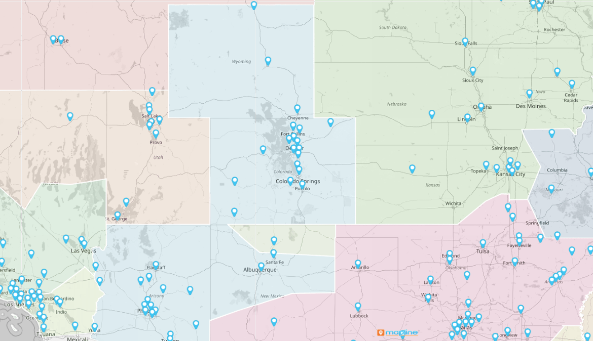 Sales territory mapping software