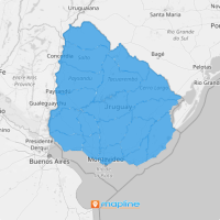 Map of Uruguay departments