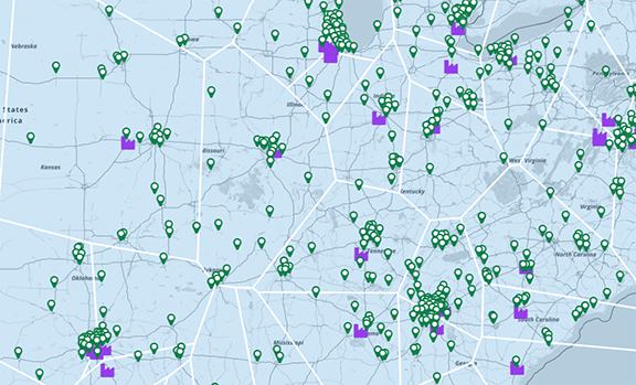 Easily compare performance by location with Mapline