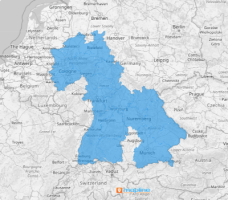 Map of Germany Administrative regions