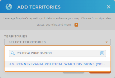 Add Philadelphia Ward Divisions to your map in Mapline