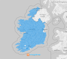 Map of Ireland Municipal Districts