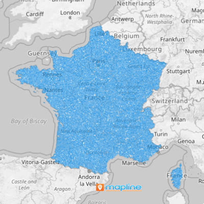 Map of France Cantons