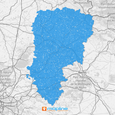 Map of France IRIS Areas