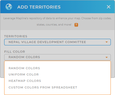 Color-code your Nepal village territory map in seconds