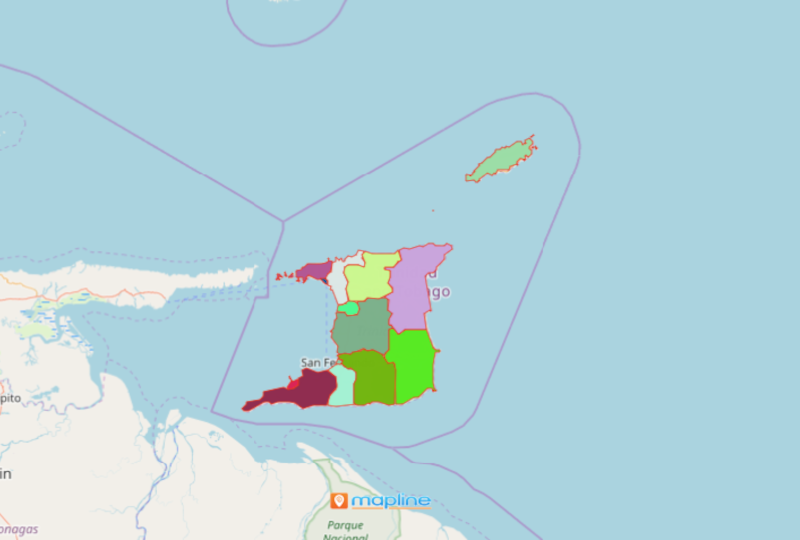 Visualize and Understand Trinidad and Tobago Map with Mapline's Territory Mapping Software