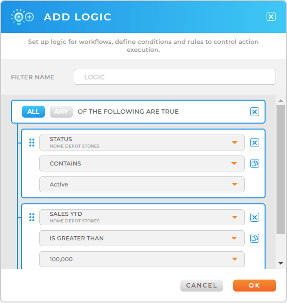 Configure custom logic and fire off automated actions with Mapline workflows