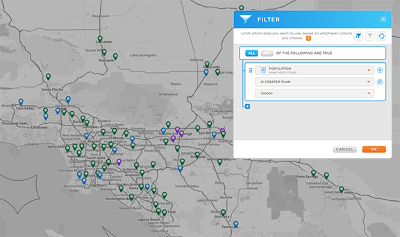 Filter and segment your map pins in Mapline