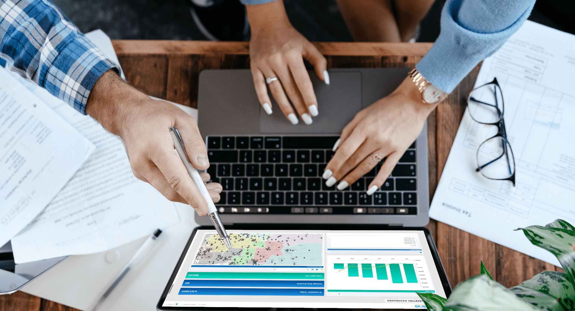 Visualize market penetration and other key metrics with mapline's data mapping software