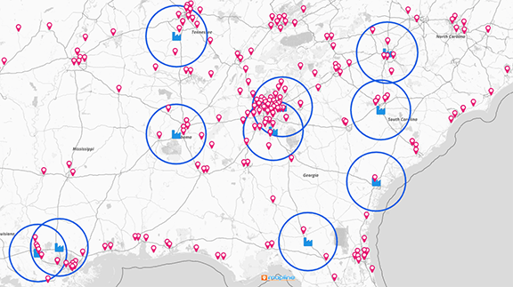 Easily map customer and business locations for new insights