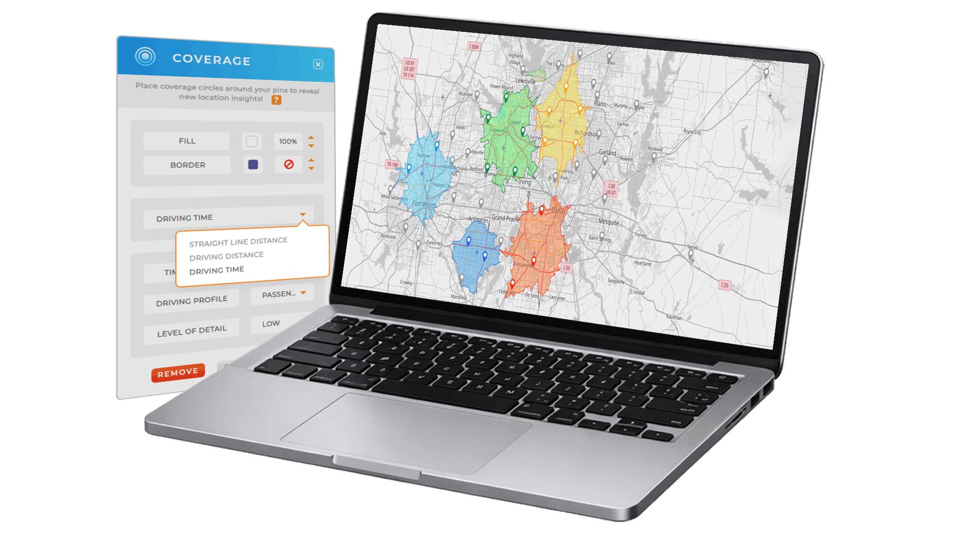 How to create drive time maps with Mapline