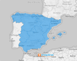 Map of Spain Autonomous Communities