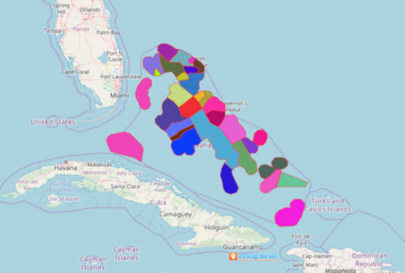 Analyze The Bahamas Map Using Mapline's Territory Mapping Software