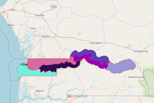 Create The Gambia Map Using Mapline's Territory Mapping Software