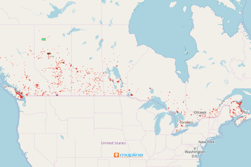 Analyze Canada Map Using Mapline's Territory Mapping Software