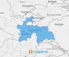 Map of Tajikistan divisions