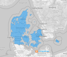 Map of Denmark regions