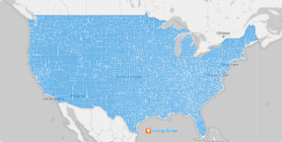 Map of U.S. counties