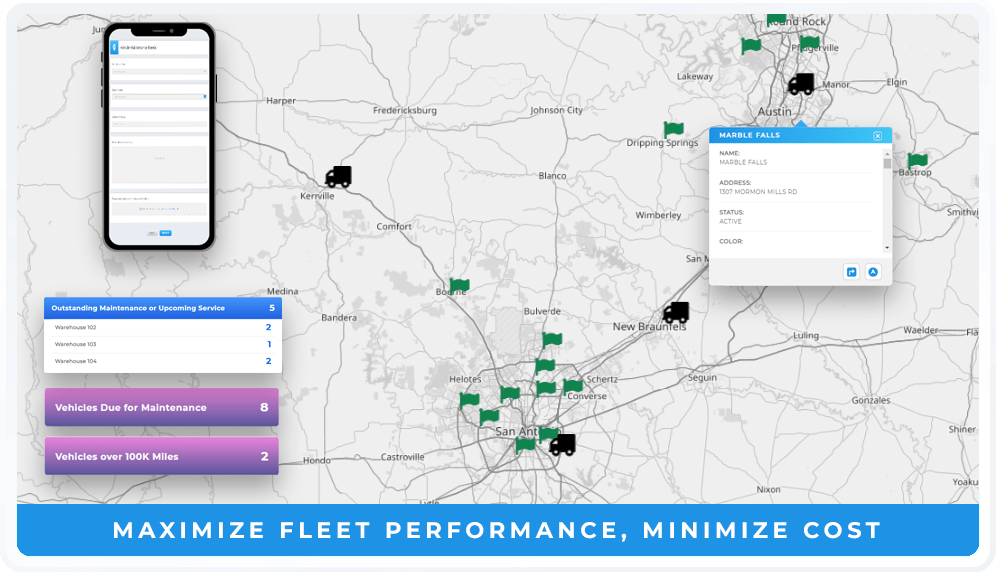 Complete vehicle management for peak fleet efficiency.