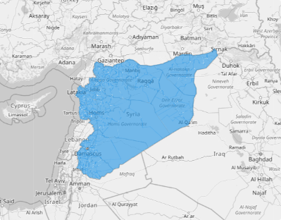 Map of Syria Subdistricts