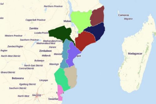 Create Mozambique Map Using Mapline's Territory Mapping Software