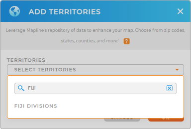 Add Fiji Divisions to your map in Mapline