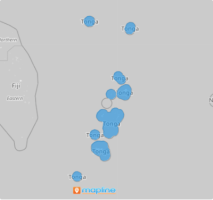 Map of Tonga administrative divisions