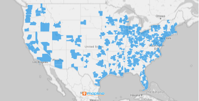 Map of U.S. Combined Statistical Areas