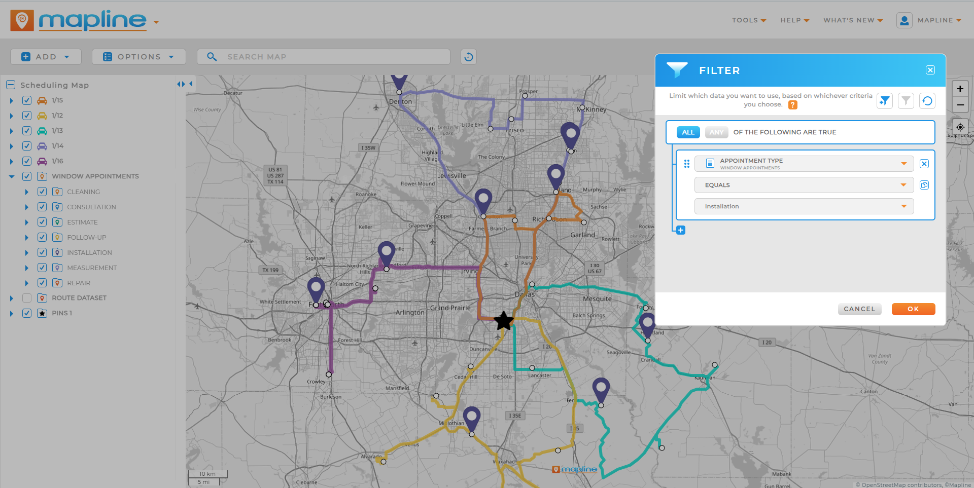 Multi-Location Appointment Tool and Visibility Features