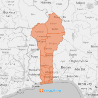 Map of Benin Departments
