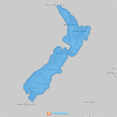 New Zealand regions map